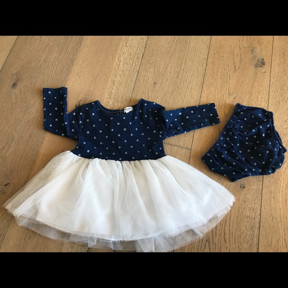 Splendid L/S Dress w/Bloomers 6-12 mo